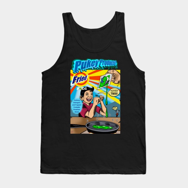 Pukey products number 10 “Fried Pods” Tank Top by Popoffthepage